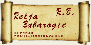 Relja Babarogić vizit kartica